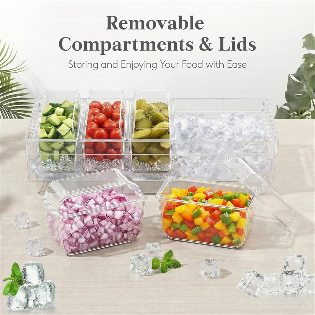 Garnish Tray Set - Контейнеры для охлажденных соусов A1846K, набор