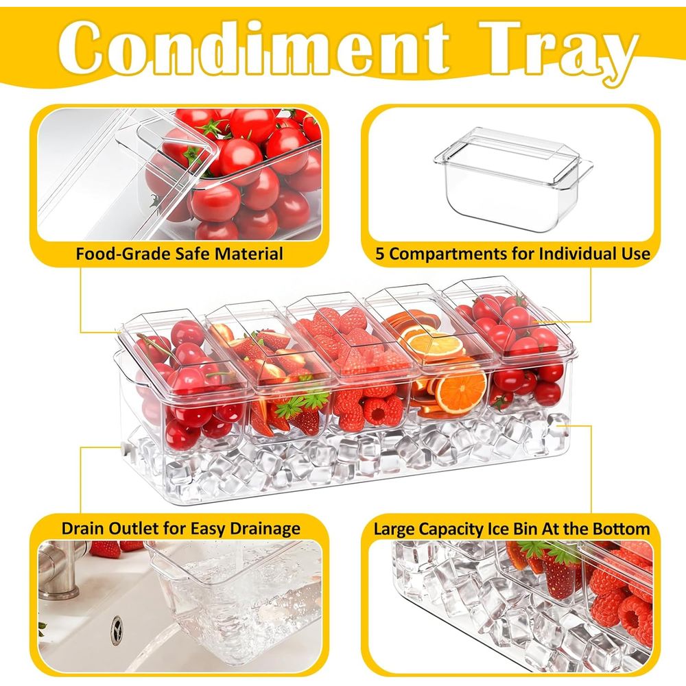 Поднос для соусов, охлаждающий – обзор и цена Garnish Tray Set